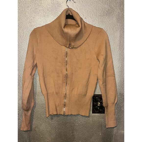 M Magaschoni Tan Zip Cardigan Sz S – Soft, Chic & Effortlessly Stylish! Casual - Picture 3 of 11